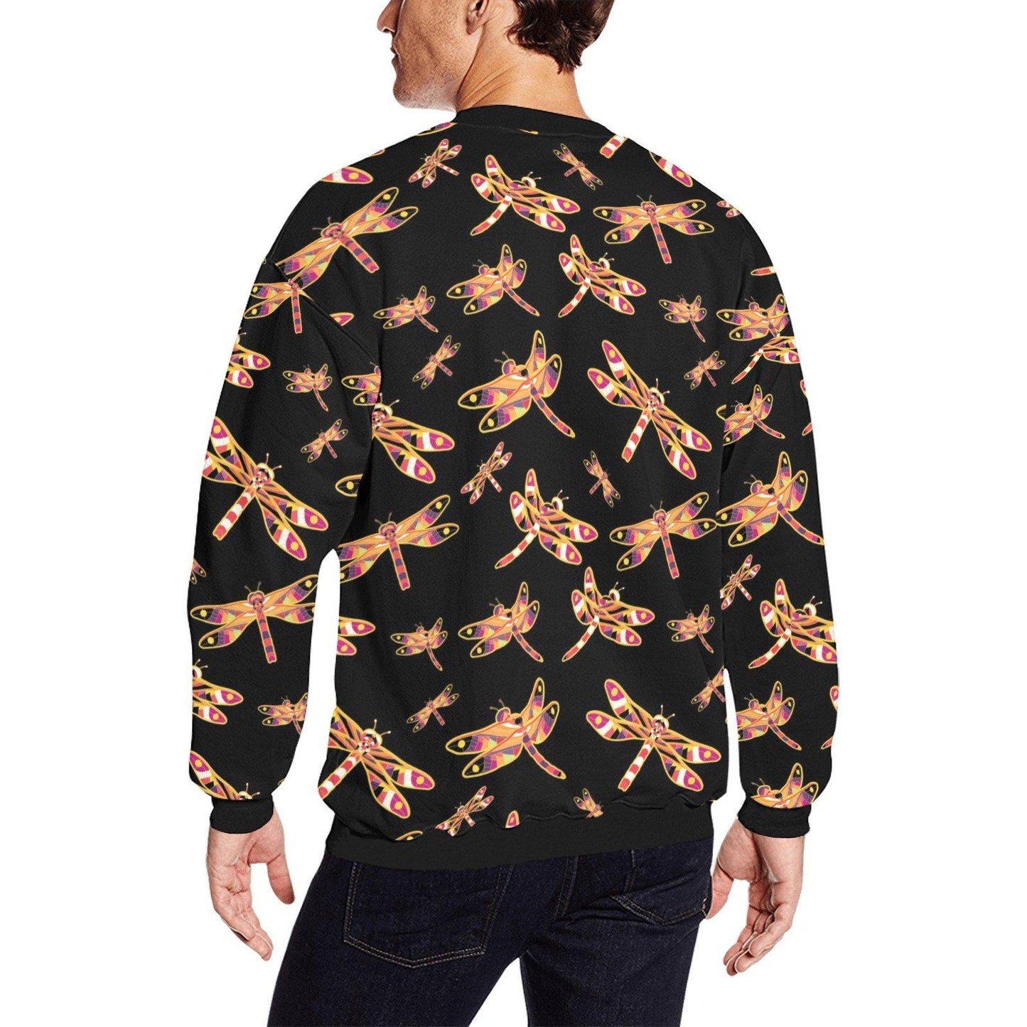 Gathering Yellow Black All Over Print Crewneck Sweatshirt for Men (Model H18) shirt e-joyer 