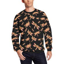 Load image into Gallery viewer, Gathering Yellow Black All Over Print Crewneck Sweatshirt for Men (Model H18) shirt e-joyer 
