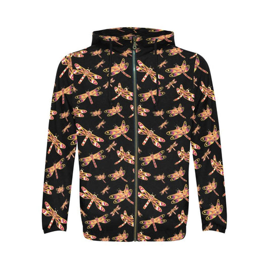 Gathering Yellow Black All Over Print Full Zip Hoodie for Men (Model H14) All Over Print Full Zip Hoodie for Men (H14) e-joyer 