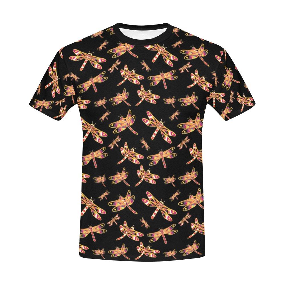 Gathering Yellow Black All Over Print T-Shirt for Men (USA Size) (Model T40) All Over Print T-Shirt for Men (T40) e-joyer 