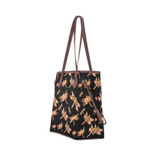 Load image into Gallery viewer, Gathering Yellow Black Clover Canvas Tote Bag (Model 1661) Clover Canvas Tote Bag (1661) e-joyer 
