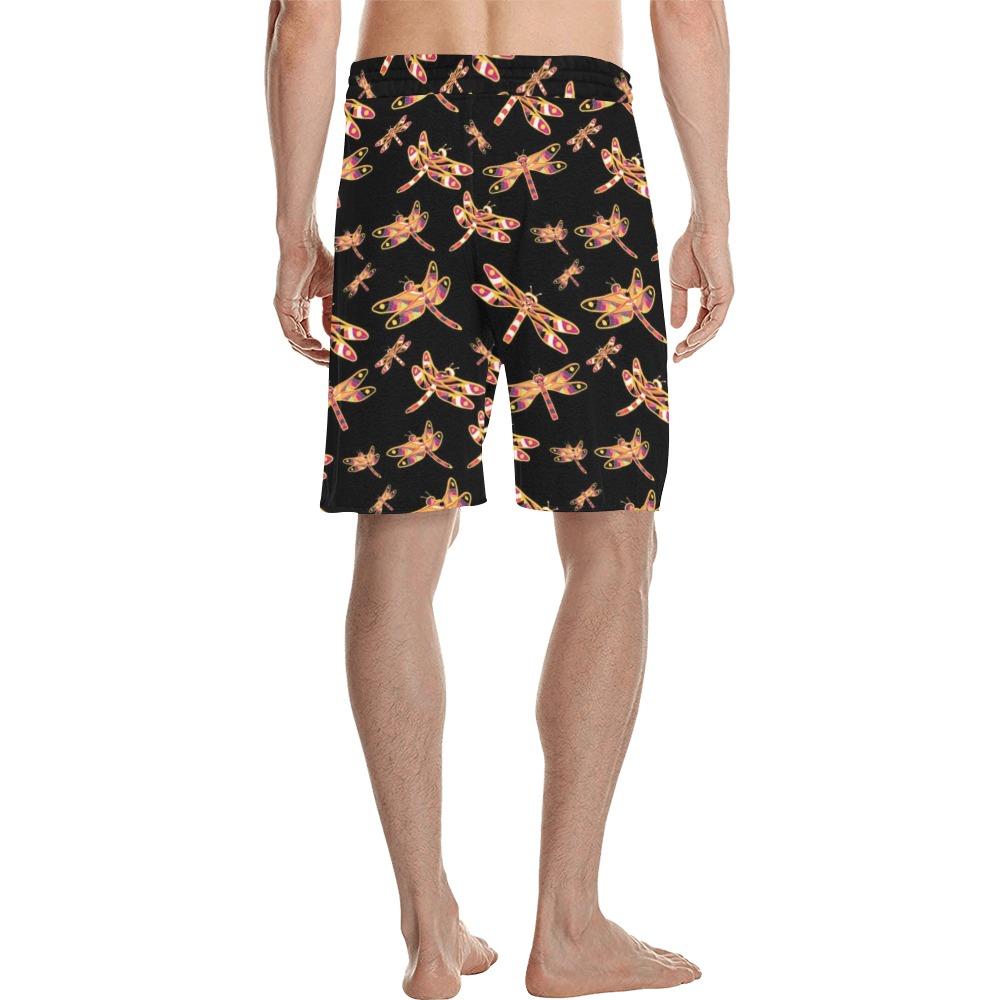 Gathering Yellow Black Men's All Over Print Casual Shorts (Model L23) Men's Casual Shorts (L23) e-joyer 