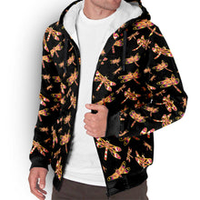 Load image into Gallery viewer, Gathering Yellow Black Sherpa Hoodie hoodie Herman 
