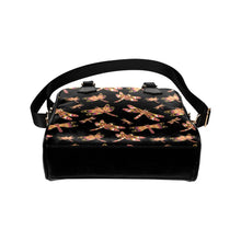 Load image into Gallery viewer, Gathering Yellow Black Shoulder Handbag (Model 1634) Shoulder Handbags (1634) e-joyer 
