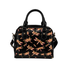 Load image into Gallery viewer, Gathering Yellow Black Shoulder Handbag (Model 1634) Shoulder Handbags (1634) e-joyer 
