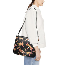 Load image into Gallery viewer, Gathering Yellow Black Small Shoulder Bag (Model 1710) Small Shoulder Bag (1710) e-joyer 
