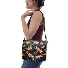 Load image into Gallery viewer, Gathering Yellow Black Small Shoulder Bag (Model 1710) Small Shoulder Bag (1710) e-joyer 
