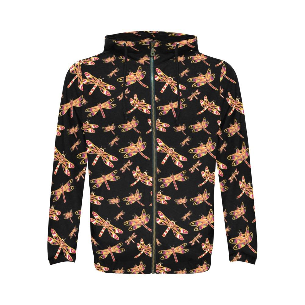 Gathering Yellow Black Zip Hoodie by 49 Dzine