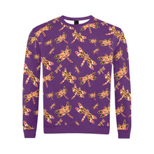 Load image into Gallery viewer, Gathering Yellow Purple All Over Print Crewneck Sweatshirt for Men (Model H18) shirt e-joyer 
