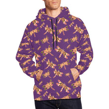Load image into Gallery viewer, Gathering Yellow Purple All Over Print Hoodie for Men (USA Size) (Model H13) All Over Print Hoodie for Men (H13) e-joyer 
