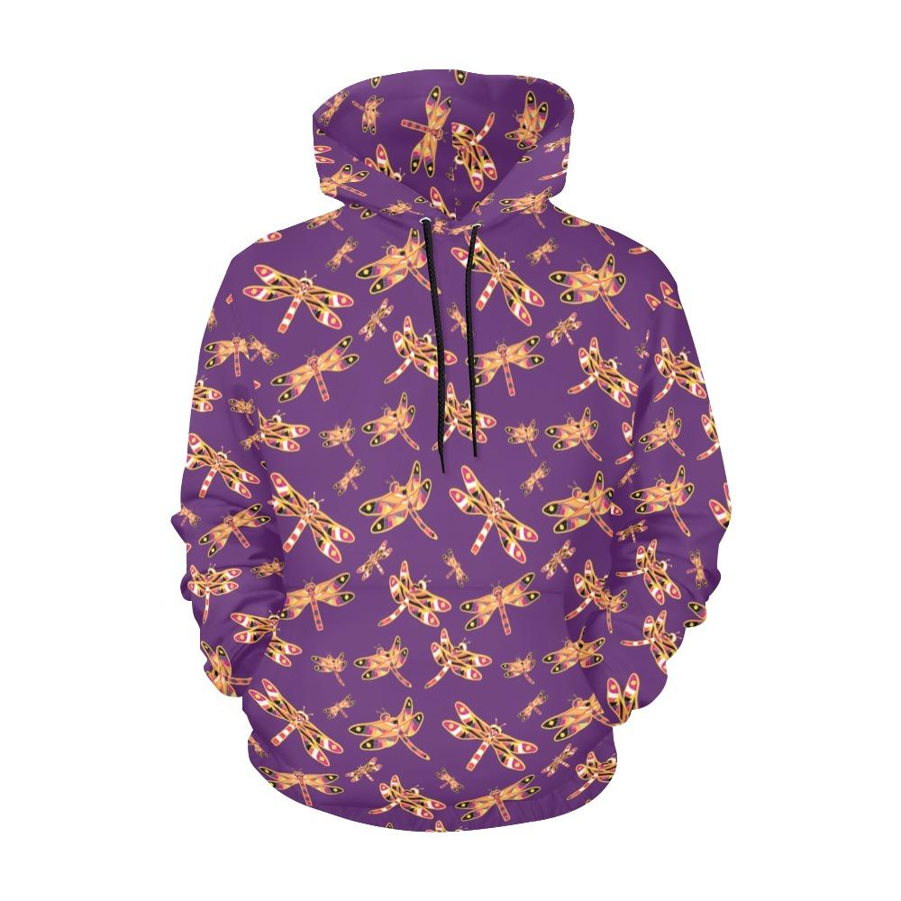 Gathering Yellow Purple All Over Print Hoodie for Women (USA Size) (Model H13) All Over Print Hoodie for Women (H13) e-joyer 