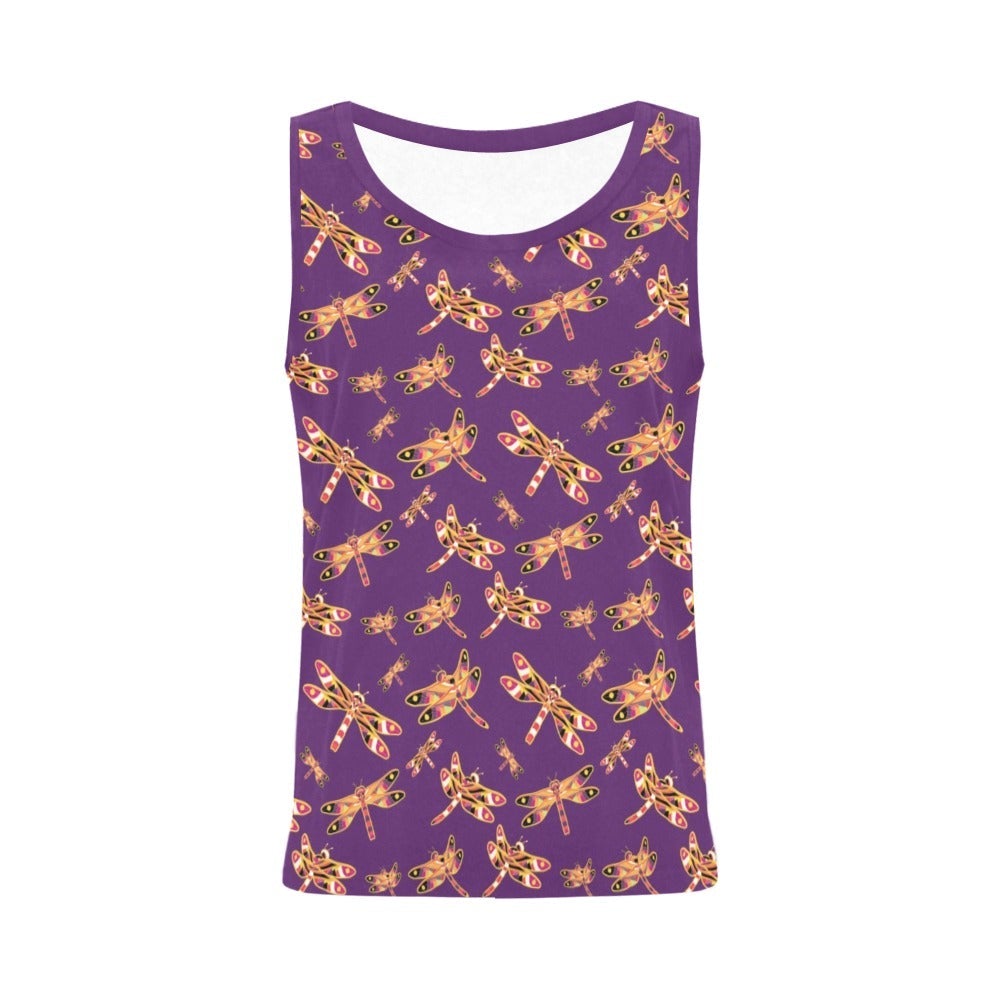 Gathering Yellow Purple All Over Print Tank Top for Women (Model T43) All Over Print Tank Top for Women (T43) e-joyer 