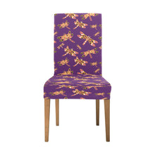 Load image into Gallery viewer, Gathering Yellow Purple Chair Cover (Pack of 4) Chair Cover (Pack of 4) e-joyer 
