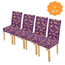 Load image into Gallery viewer, Gathering Yellow Purple Chair Cover (Pack of 4) Chair Cover (Pack of 4) e-joyer 
