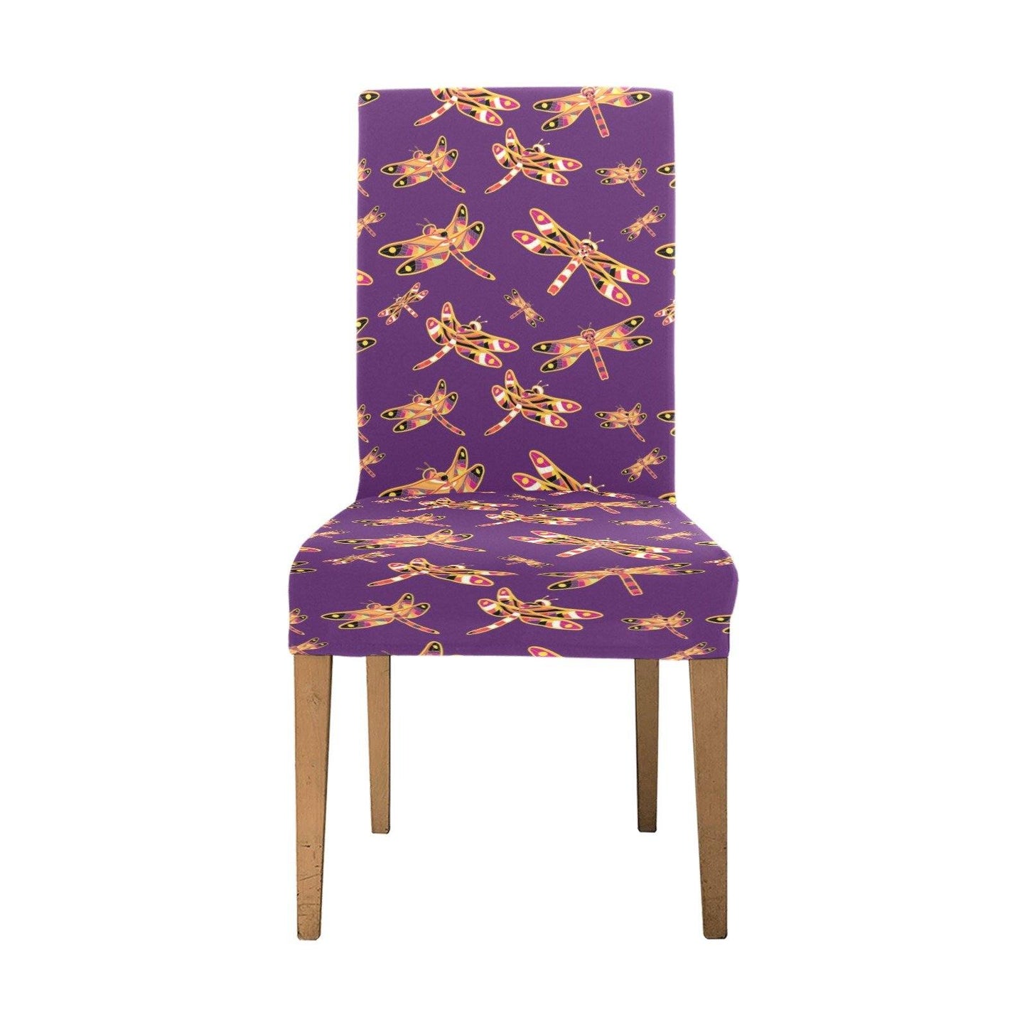 Gathering Yellow Purple Chair Cover (Pack of 6) Chair Cover (Pack of 6) e-joyer 