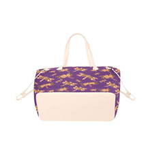 Load image into Gallery viewer, Gathering Yellow Purple Clover Canvas Tote Bag (Model 1661) Clover Canvas Tote Bag (1661) e-joyer 
