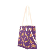 Load image into Gallery viewer, Gathering Yellow Purple Clover Canvas Tote Bag (Model 1661) Clover Canvas Tote Bag (1661) e-joyer 
