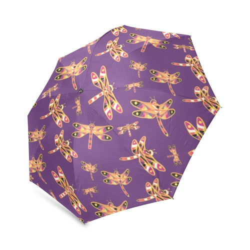 Gathering Yellow Purple Foldable Umbrella (Model U01) Foldable Umbrella e-joyer 