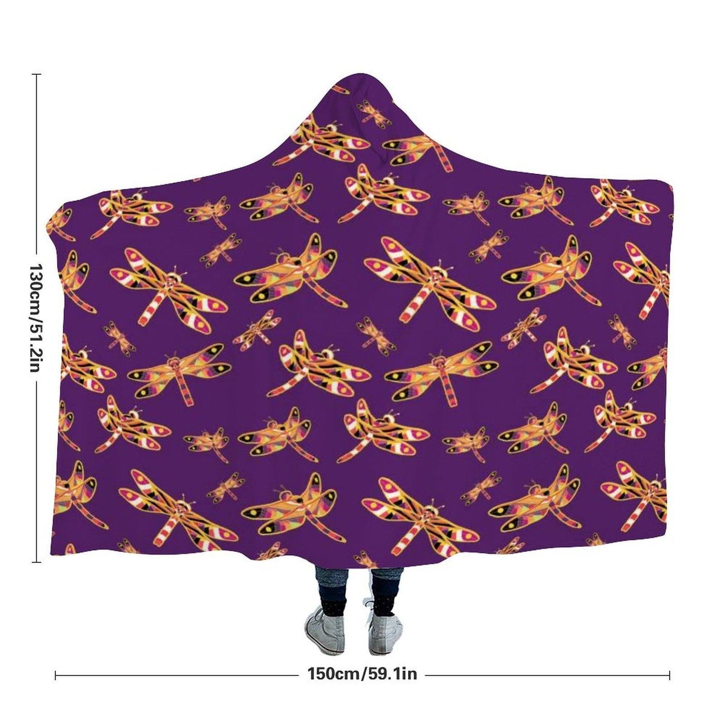 Gathering Yellow Purple Hooded Blanket blanket 49 Dzine 