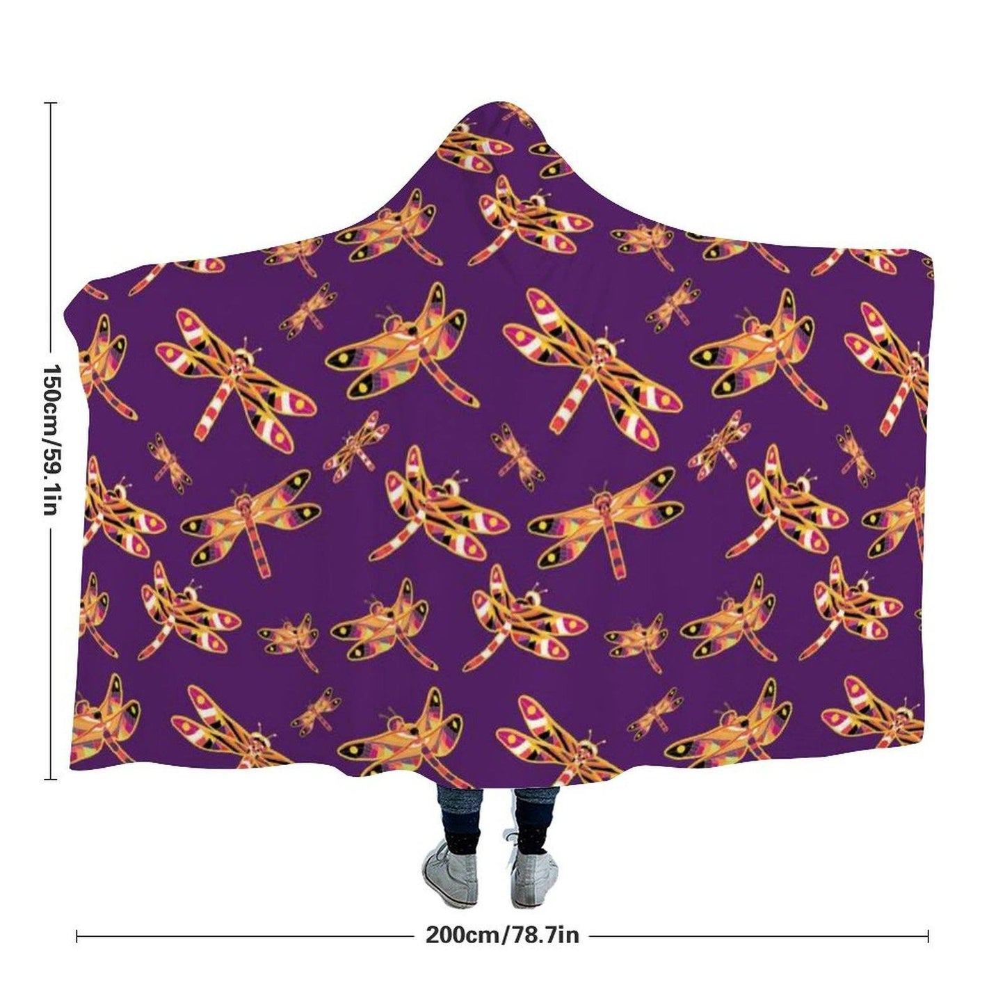 Gathering Yellow Purple Hooded Blanket blanket 49 Dzine 