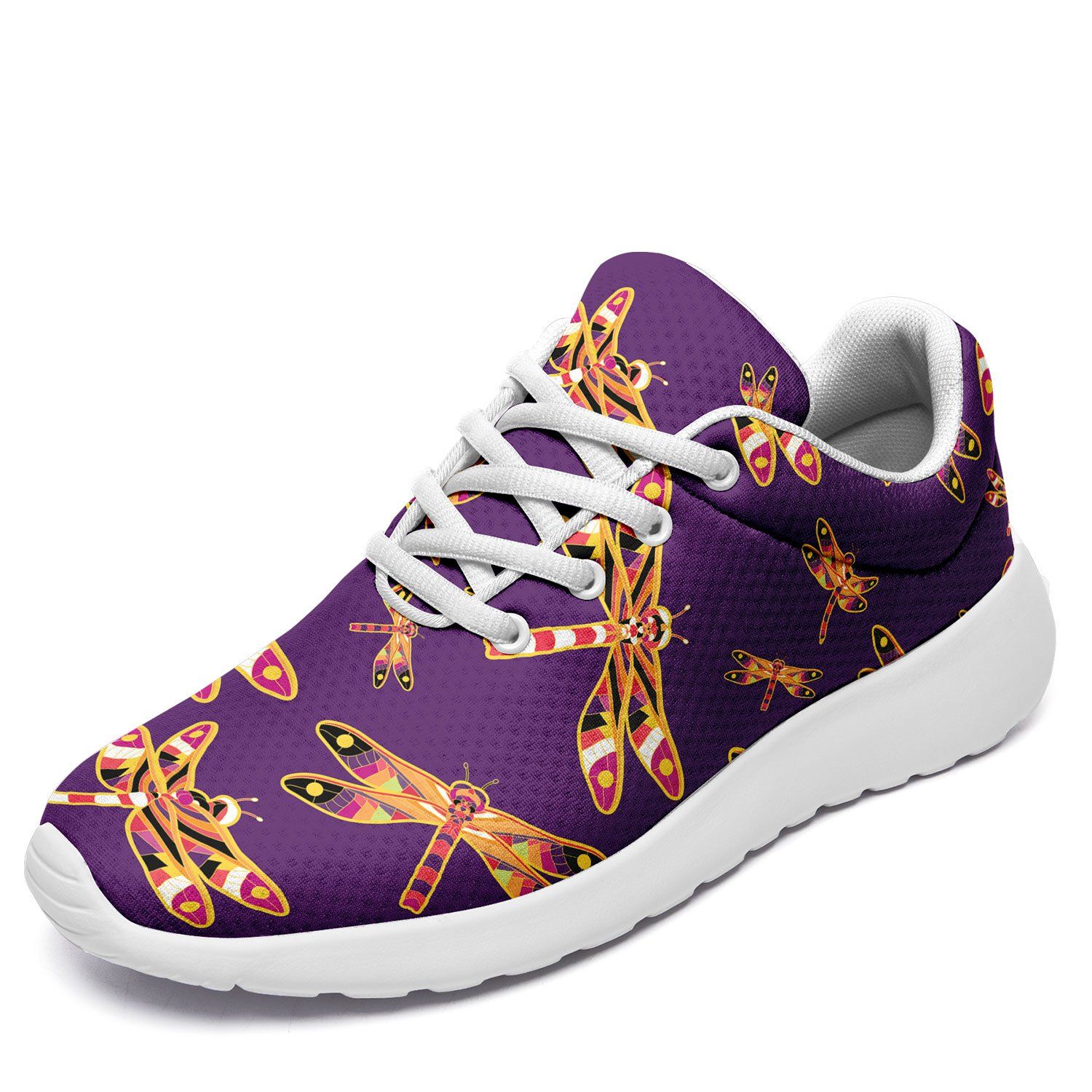 Gathering Yellow Purple Ikkaayi Sport Sneakers ikkaayi Herman US Women 4.5 / US Youth 3.5 / EUR 35 White Sole 