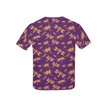 Load image into Gallery viewer, Gathering Yellow Purple Kids&#39; All Over Print T-shirt (USA Size) (Model T40) All Over Print T-shirt for Kid (T40) e-joyer 
