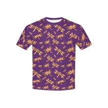 Load image into Gallery viewer, Gathering Yellow Purple Kids&#39; All Over Print T-shirt (USA Size) (Model T40) All Over Print T-shirt for Kid (T40) e-joyer 
