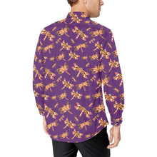 Load image into Gallery viewer, Gathering Yellow Purple Men&#39;s All Over Print Casual Dress Shirt (Model T61) Men&#39;s Dress Shirt (T61) e-joyer 
