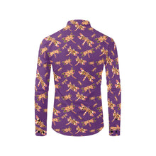 Load image into Gallery viewer, Gathering Yellow Purple Men&#39;s All Over Print Casual Dress Shirt (Model T61) Men&#39;s Dress Shirt (T61) e-joyer 
