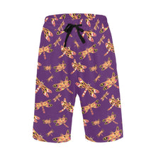 Load image into Gallery viewer, Gathering Yellow Purple Men&#39;s All Over Print Casual Shorts (Model L23) Men&#39;s Casual Shorts (L23) e-joyer 
