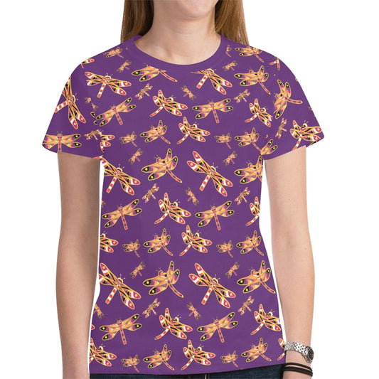 Gathering Yellow Purple New All Over Print T-shirt for Women (Model T45) tshirt e-joyer 