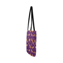 Load image into Gallery viewer, Gathering Yellow Purple Reusable Shopping Bag Model 1660 (Two sides) Shopping Tote Bag (1660) e-joyer 
