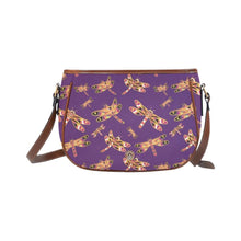 Load image into Gallery viewer, Gathering Yellow Purple Saddle Bag/Large (Model 1649) Saddle Bag/Large e-joyer 
