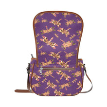 Load image into Gallery viewer, Gathering Yellow Purple Saddle Bag/Large (Model 1649) Saddle Bag/Large e-joyer 
