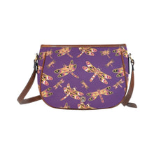 Load image into Gallery viewer, Gathering Yellow Purple Saddle Bag/Small (Model 1649) Full Customization Saddle Bag/Small (Full Customization) e-joyer 
