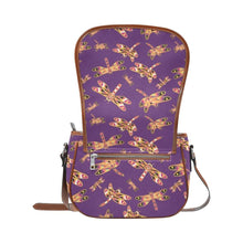 Load image into Gallery viewer, Gathering Yellow Purple Saddle Bag/Small (Model 1649) Full Customization Saddle Bag/Small (Full Customization) e-joyer 
