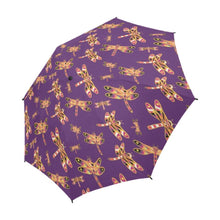 Load image into Gallery viewer, Gathering Yellow Purple Semi-Automatic Foldable Umbrella (Model U05) Semi-Automatic Foldable Umbrella e-joyer 
