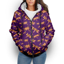 Load image into Gallery viewer, Gathering Yellow Purple Sherpa Hoodie hoodie Herman 
