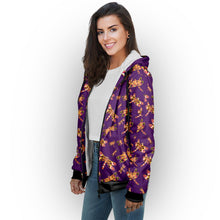 Load image into Gallery viewer, Gathering Yellow Purple Sherpa Hoodie hoodie Herman 
