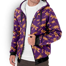 Load image into Gallery viewer, Gathering Yellow Purple Sherpa Hoodie hoodie Herman 
