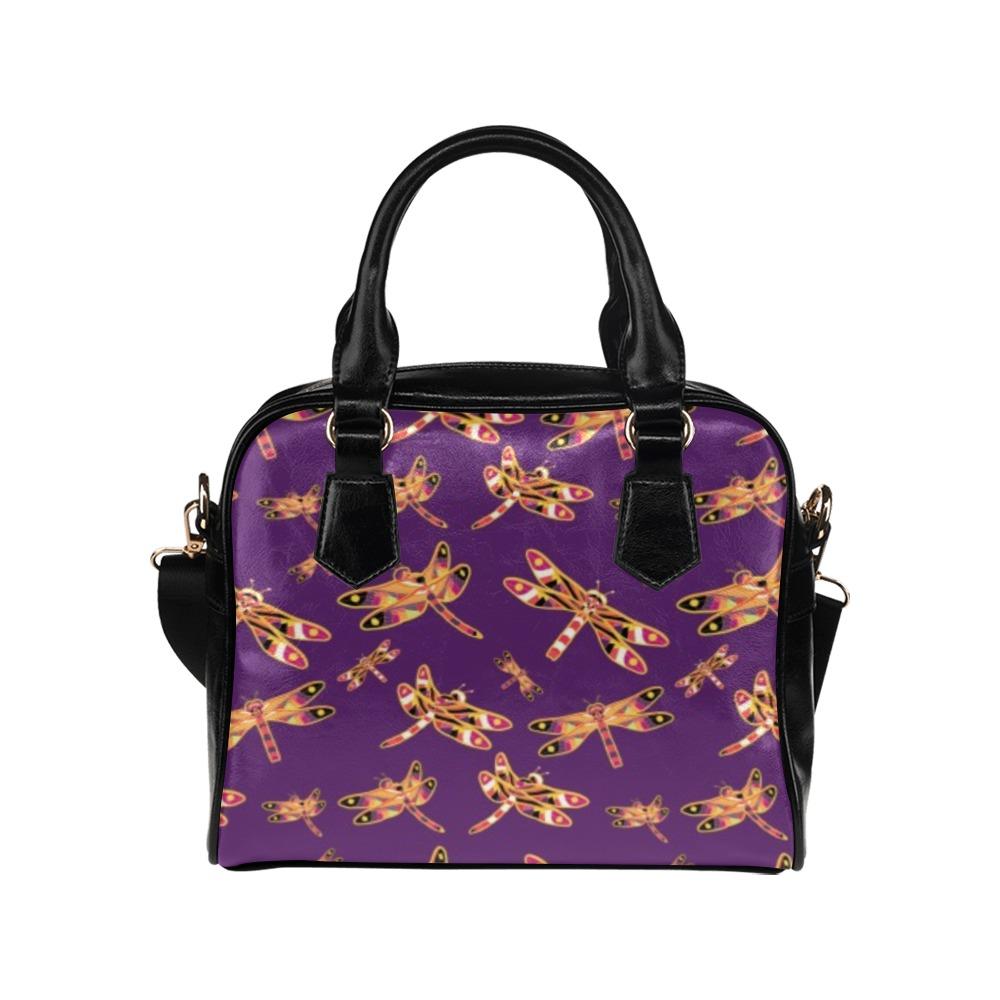 Gathering Yellow Purple Shoulder Handbag by 49 Dzine