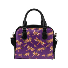 Load image into Gallery viewer, Gathering Yellow Purple Shoulder Handbag (Model 1634) Shoulder Handbags (1634) e-joyer 
