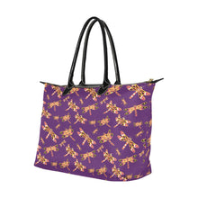 Load image into Gallery viewer, Gathering Yellow Purple Single-Shoulder Lady Handbag (Model 1714) bag e-joyer 
