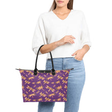 Load image into Gallery viewer, Gathering Yellow Purple Single-Shoulder Lady Handbag (Model 1714) bag e-joyer 
