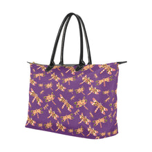 Load image into Gallery viewer, Gathering Yellow Purple Single-Shoulder Lady Handbag (Model 1714) bag e-joyer 
