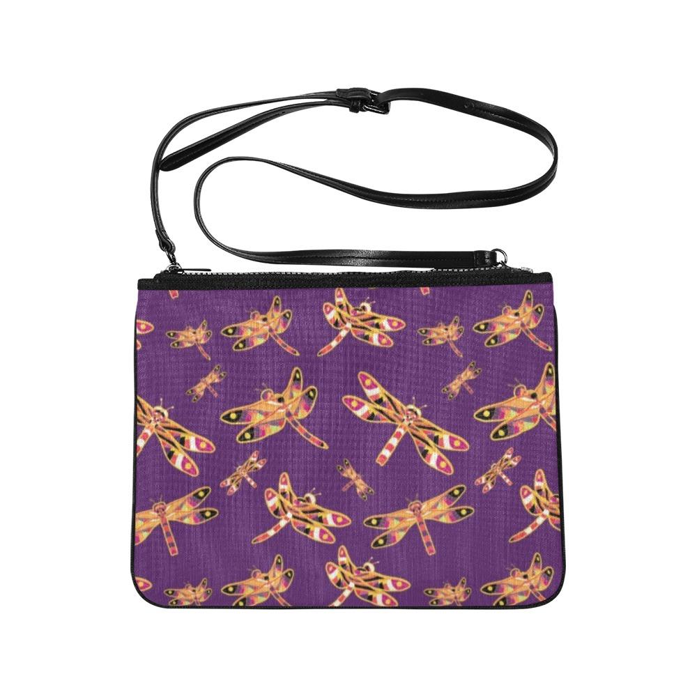 Gathering Yellow Purple Slim Clutch Bag (Model 1668) Slim Clutch Bags (1668) e-joyer 