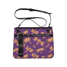 Load image into Gallery viewer, Gathering Yellow Purple Slim Clutch Bag (Model 1668) Slim Clutch Bags (1668) e-joyer 
