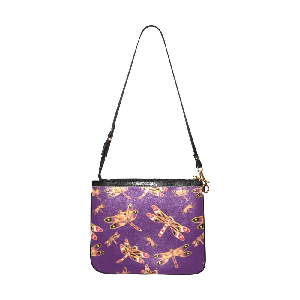 Gathering Yellow Purple Small Shoulder Bag (Model 1710) Small Shoulder Bag (1710) e-joyer 