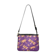 Load image into Gallery viewer, Gathering Yellow Purple Small Shoulder Bag (Model 1710) Small Shoulder Bag (1710) e-joyer 
