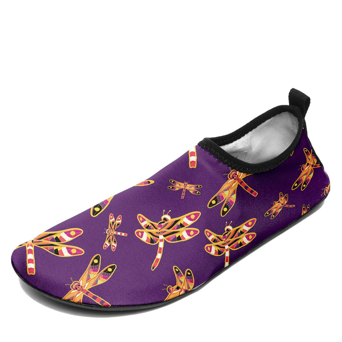 Gathering Yellow Purple Sockamoccs – Unisex Slip-On Shoes by 49 Dzine